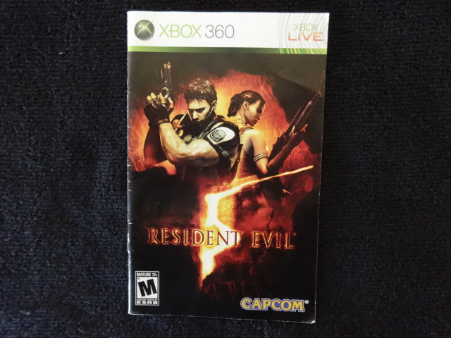 Resident Evil 5 Instruction Booklet Microsoft Xbox 360