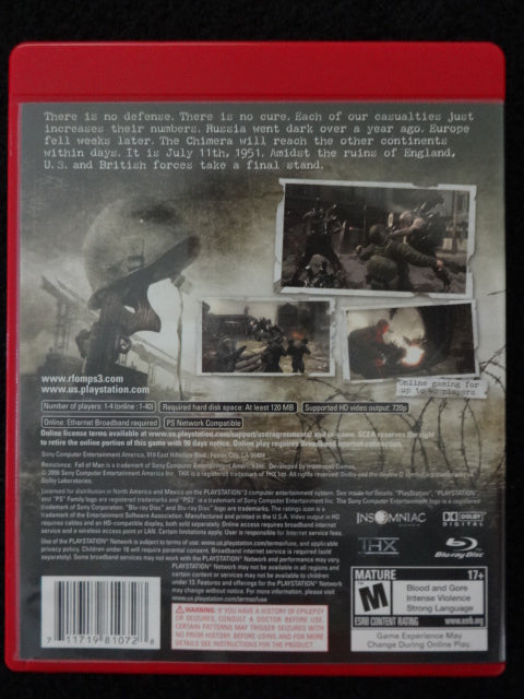 Resistance Fall Of Man Sony PlayStation 3
