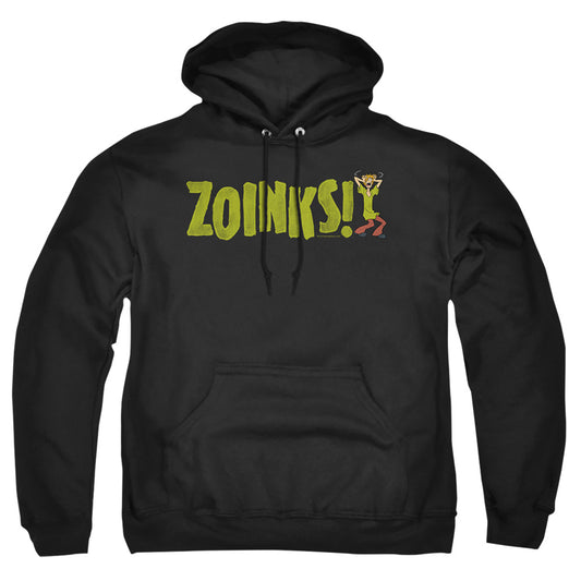 SCOOBY DOO : ZOINKS ADULT PULL OVER HOODIE Black 2X