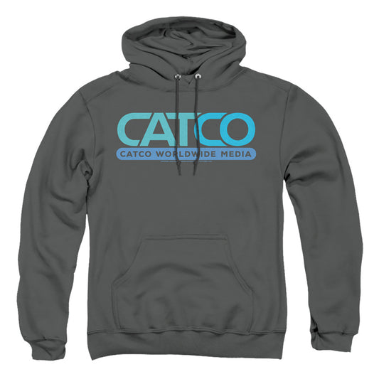 SUPERGIRL : CATCO LOGO ADULT PULL OVER HOODIE Charcoal 2X