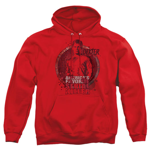 DEXTER : AMERICA'S FAVORITE ADULT PULL OVER HOODIE Red MD