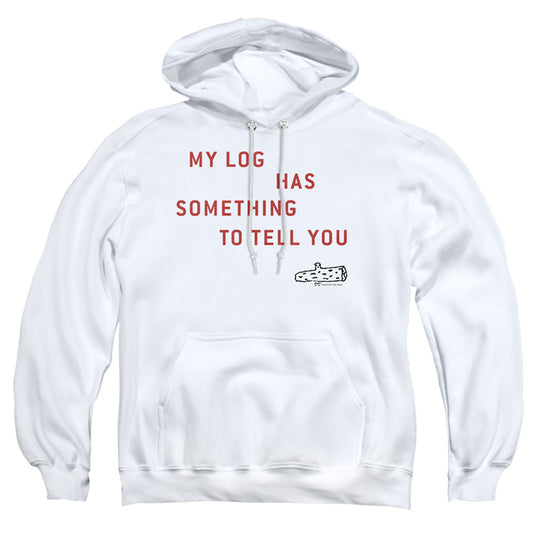 TWIN PEAKS : MY LOG ADULT PULL OVER HOODIE White MD