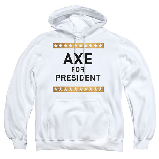 BILLIONS : AXE FOR PRESIDENT ADULT PULL OVER HOODIE White MD