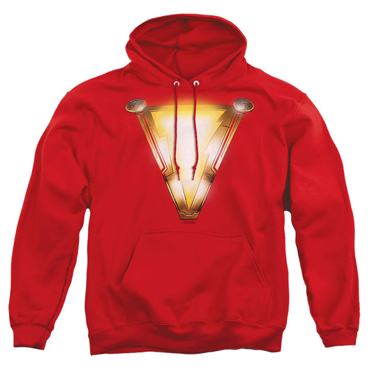 SHAZAM MOVIE : BOLT ADULT PULL OVER HOODIE Red MD