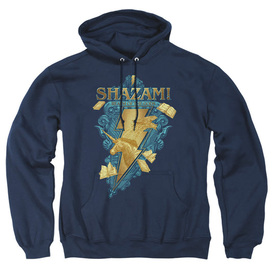 SHAZAM FURY OF THE GODS : BIG BLUE SEAL ADULT PULL OVER HOODIE Navy LG