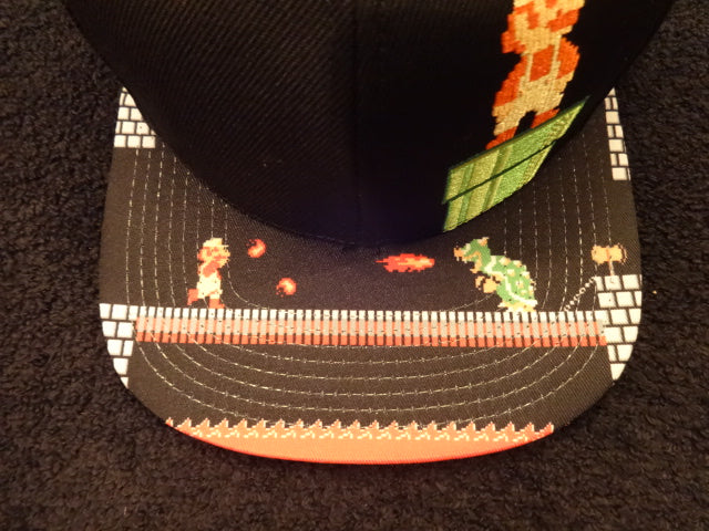 Super Mario Bros. 8Bit Fire Mario Pipe SnapBack Hat