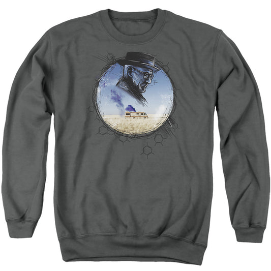 BREAKING BAD : CRYSTAL ADULT CREW SWEAT Charcoal SM