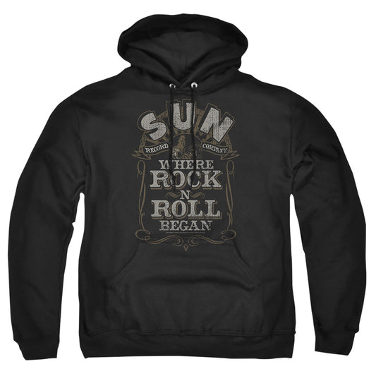 SUN RECORDS : WHERE ROCK BEGAN ADULT PULL OVER HOODIE Black 2X