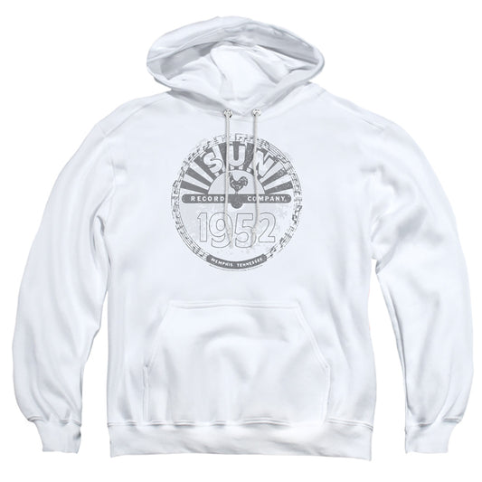 SUN RECORDS : CRUSTY LOGO ADULT PULL OVER HOODIE White 2X