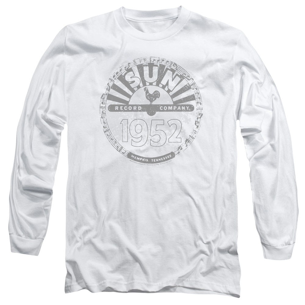SUN RECORDS : CRUSTY LOGO L\S ADULT T SHIRT 18\1 White MD