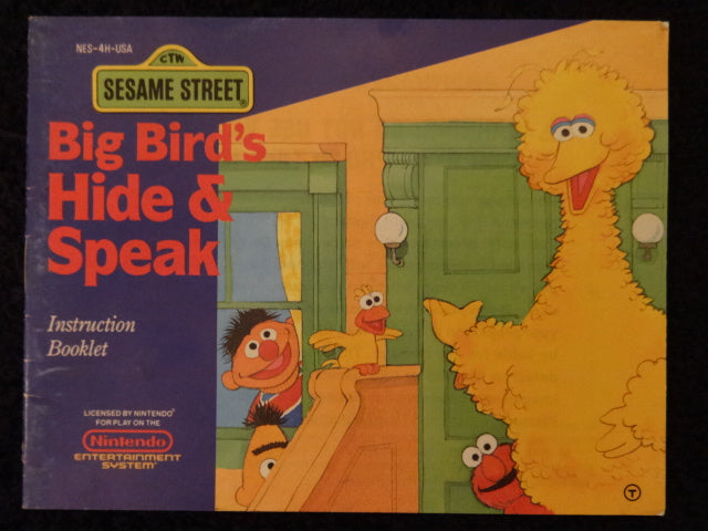 Sesame Street Big Bird's Hide and Speak Nintendo Entertainment System