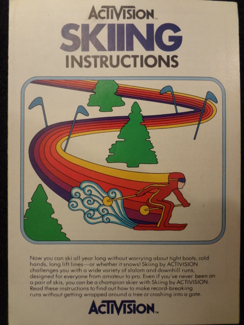 Skiing Instruction Booklet Atari 2600