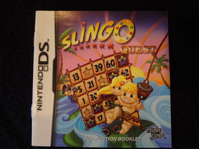 Slingo Quest Instruction Booklet Nintendo DS