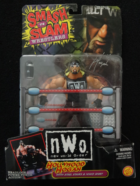 NWO Smash N Slam Hollywood Hogan with Steel chair & NWO Shirt Toy Biz
