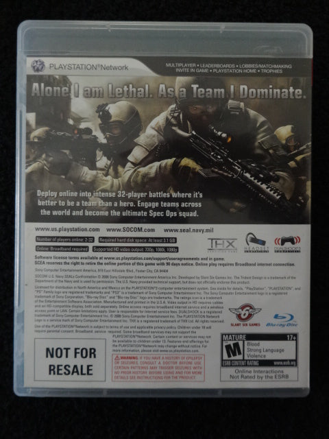 Socom US Navy Seals Confrontation Sony PlayStation 3