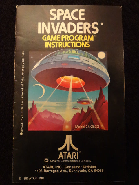 Space Invaders Instruction Booklet Atari 2600