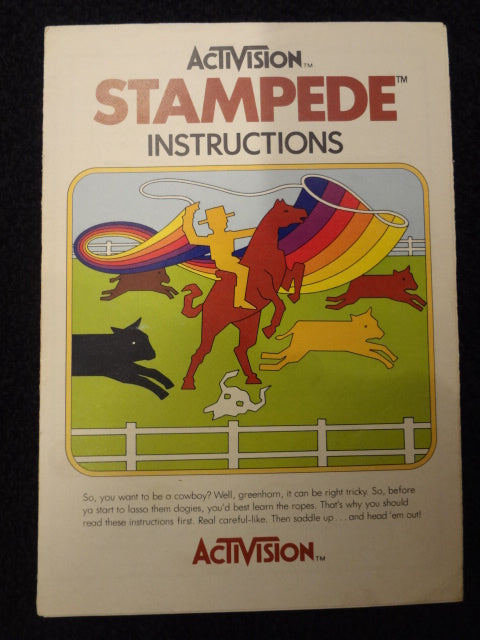 Stampede Instruction Booklet Atari 2600