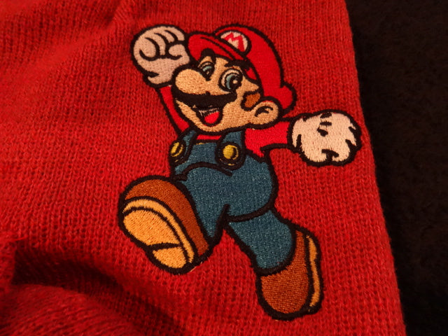 Super Mario Embroidered Peekaboo Cold Weather Knit Hat