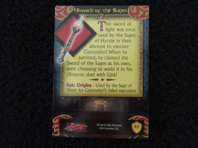 Sword of the Sages Enterplay 2016 Legend Of Zelda Collectable Trading Card Number 48