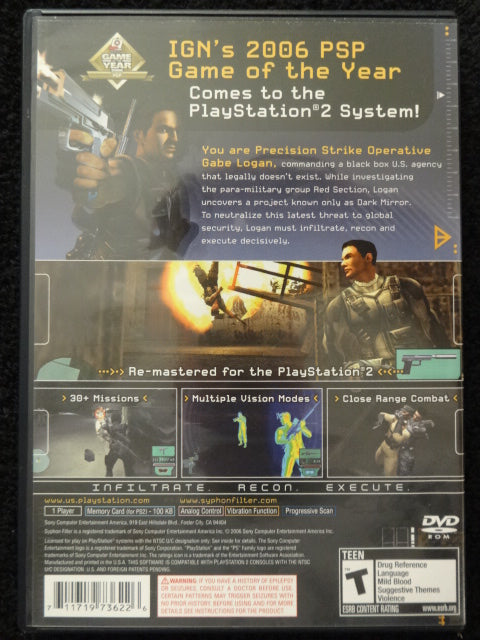 Syphon Filter: Dark Mirror Playstation 2 PS2 NEW