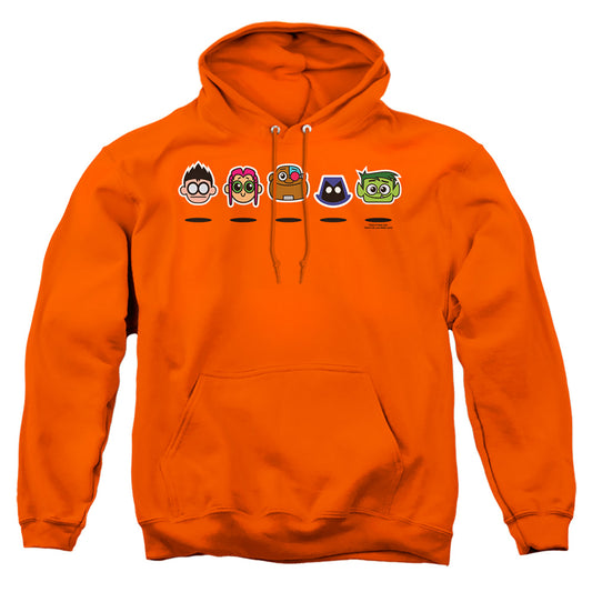 TEEN TITANS GO : FLOATING HEADS ADULT PULL OVER HOODIE ORANGE MD
