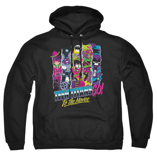 TEEN TITANS GO TO THE MOVIES : TO THE MOVIES ADULT PULL OVER HOODIE Black 2X