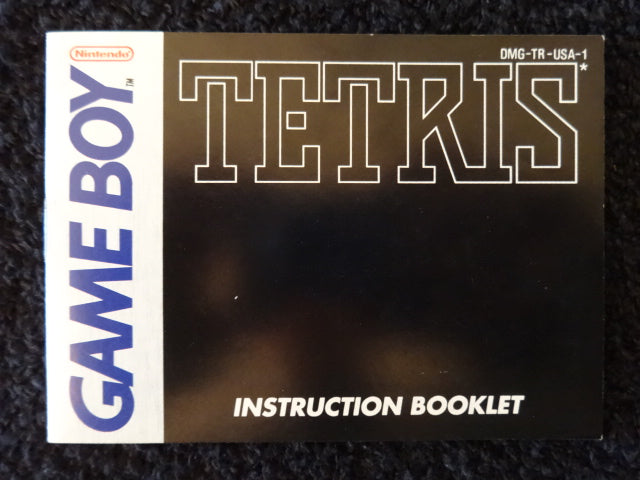 Tetris Instruction Booklet Nintendo GameBoy