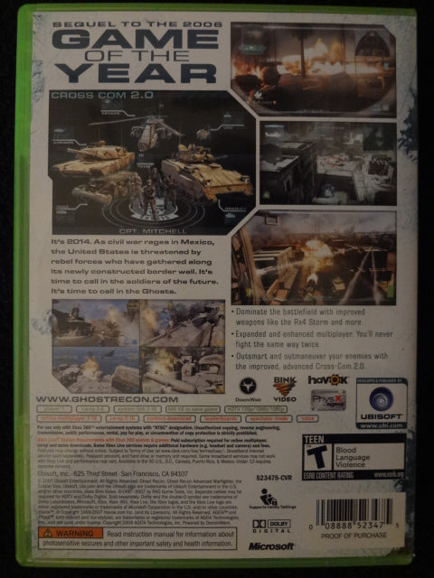 Tom Clancy's Ghost Recon Advanced Warfighter Xbox 360