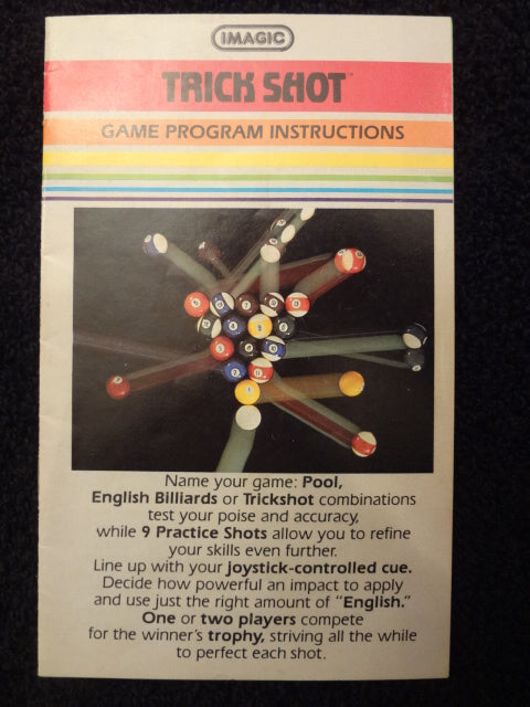 Trick Shot Instruction Booklet Atari 2600