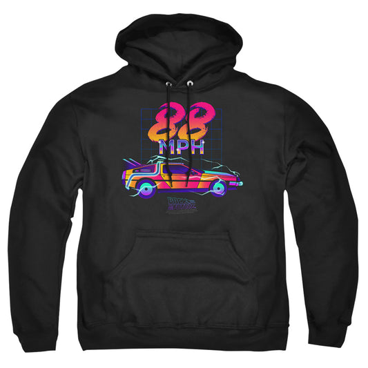 BACK TO THE FUTURE : 88 MPH ADULT PULL OVER HOODIE Black 2X