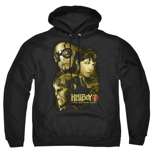 HELLBOY II : UNGODLY CREATURES ADULT PULL OVER HOODIE Black 2X