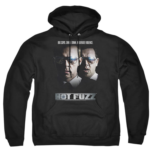 HOT FUZZ : BIG COPS ADULT PULL OVER HOODIE Black MD
