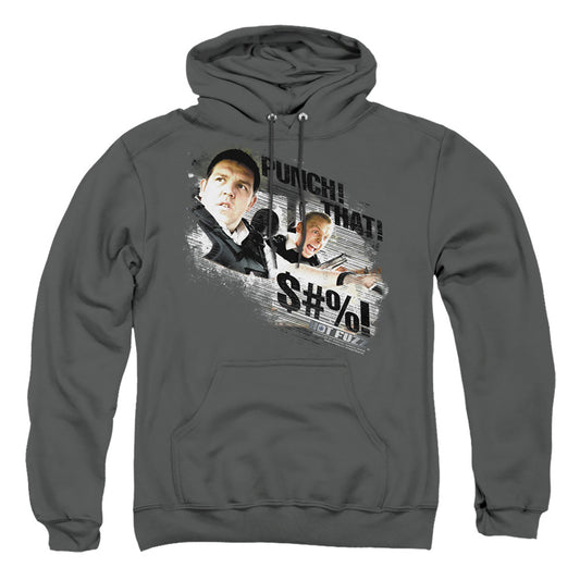 HOT FUZZ : PUNCH THAT ADULT PULL OVER HOODIE Charcoal 2X