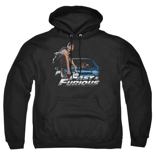 FAST AND THE FURIOUS : CAR RIDE ADULT PULL OVER HOODIE Black 2X