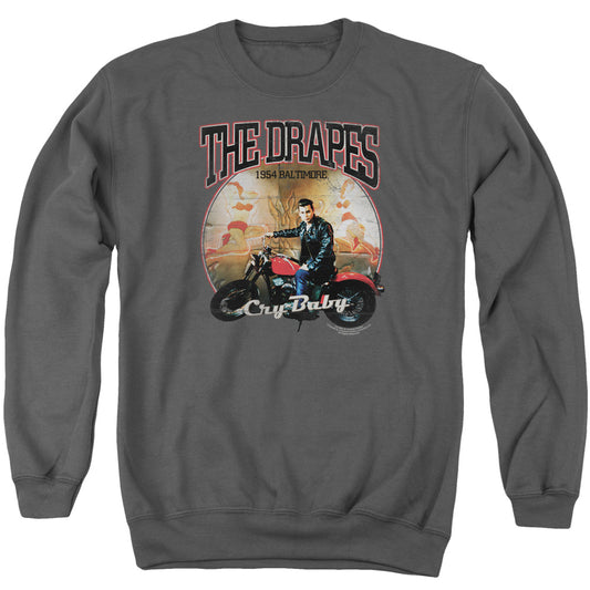 CRY BABY : DRAPES ADULT CREW NECK SWEATSHIRT CHARCOAL MD