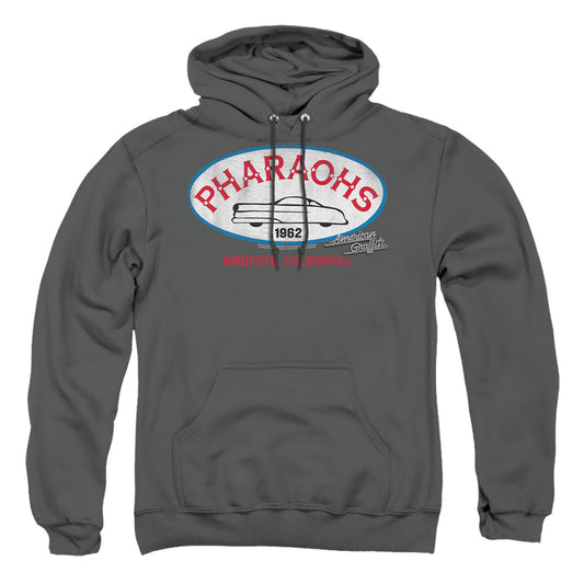 AMERICAN GRAFFITI : PHARAOHS ADULT PULL-OVER HOODIE Charcoal MD