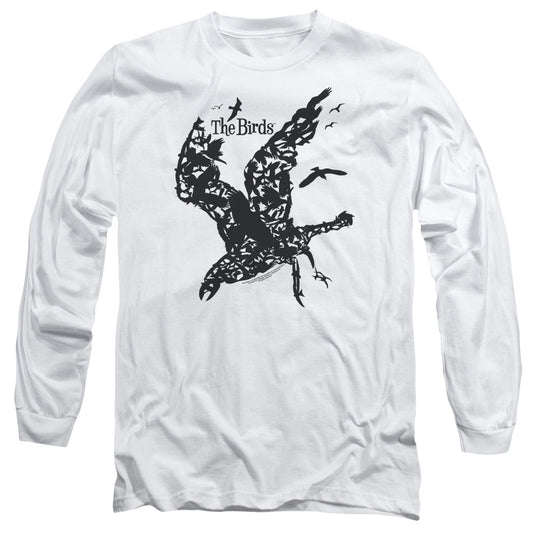 BIRDS : TITLE L\S ADULT T SHIRT 18\1 WHITE MD