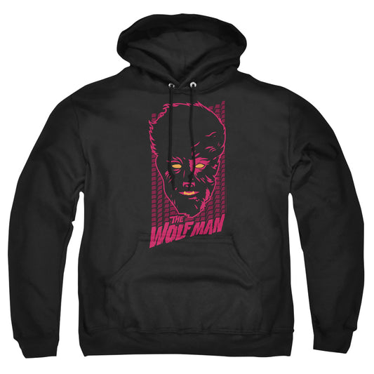 UNIVERSAL MONSTERS : WOLFMAN NEON ADULT PULL OVER HOODIE Black MD