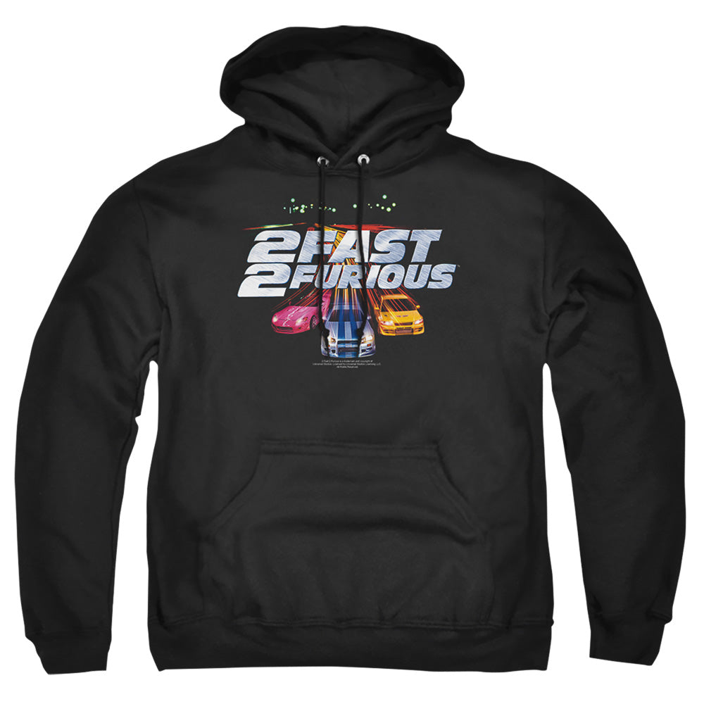 2 FAST 2 FURIOUS : LOGO ADULT PULL-OVER HOODIE Black 2X