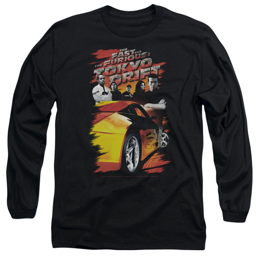 FAST AND THE FURIOUS : TOKYO DRIFT : DRIFTING CREW L\S ADULT T SHIRT 18\1 BLACK MD