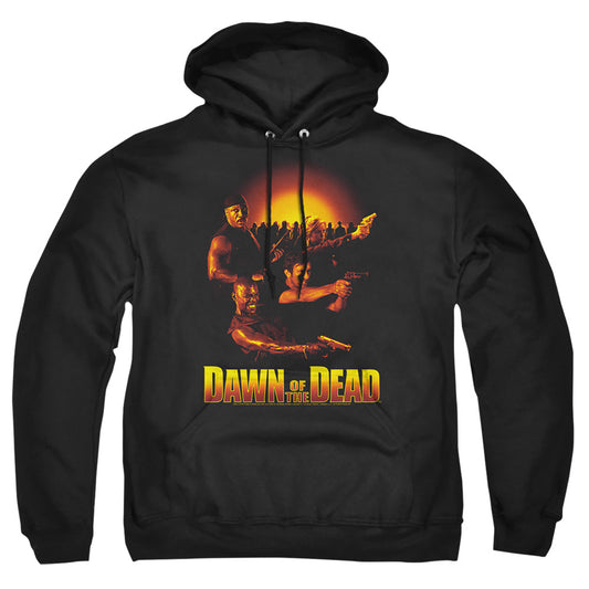 DAWN OF THE DEAD : DAWN COLLAGE ADULT PULL OVER HOODIE Black 2X