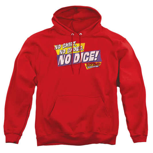 FAST TIMES RIDGEMONT HIGH : NO DICE ADULT PULL OVER HOODIE Red 2X