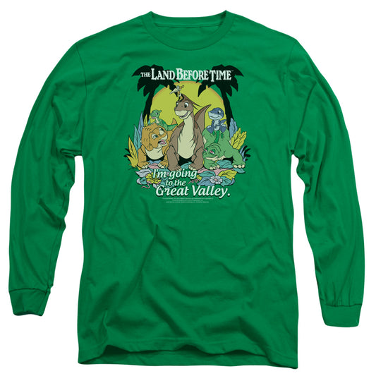 LAND BEFORE TIME : GREAT VALLEY L\S ADULT T SHIRT 18\1 Kelly Green 2X