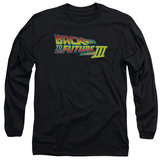 BACK TO THE FUTURE III : LOGO L\S ADULT T SHIRT 18\1 BLACK 2X