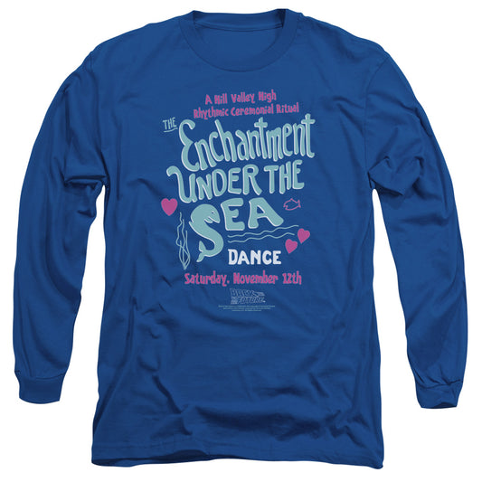 BACK TO THE FUTURE : UNDER THE SEA L\S ADULT T SHIRT 18\1 ROYAL BLUE 2X