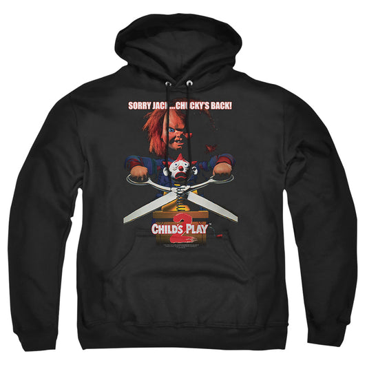 CHILD'S PLAY 2 : CHUCKY'S BACK ADULT PULL OVER HOODIE Black 2X
