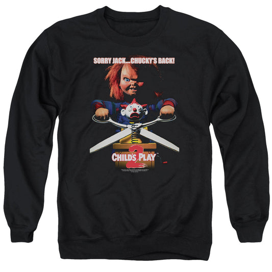 CHILD'S PLAY 2 : CHUCKY'S BACK ADULT CREW SWEAT BLACK MD