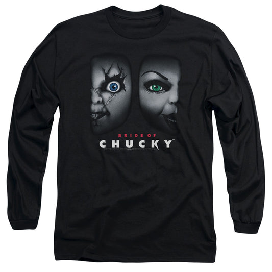 BRIDE OF CHUCKY : HAPPY COUPLE L\S ADULT T SHIRT 18\1 BLACK MD