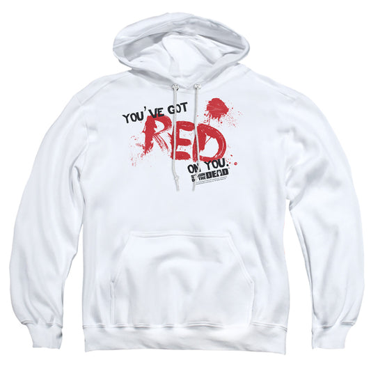 SHAUN OF THE DEAD : RED ON YOU ADULT PULL OVER HOODIE White MD