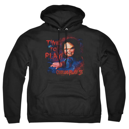 CHILD'S PLAY 3 : TIME TO PLAY ADULT PULL OVER HOODIE Black 2X